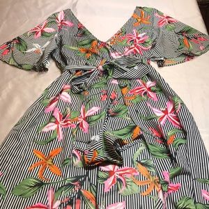 Floral Print Maxi Romper